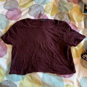 brandy maroon crop top